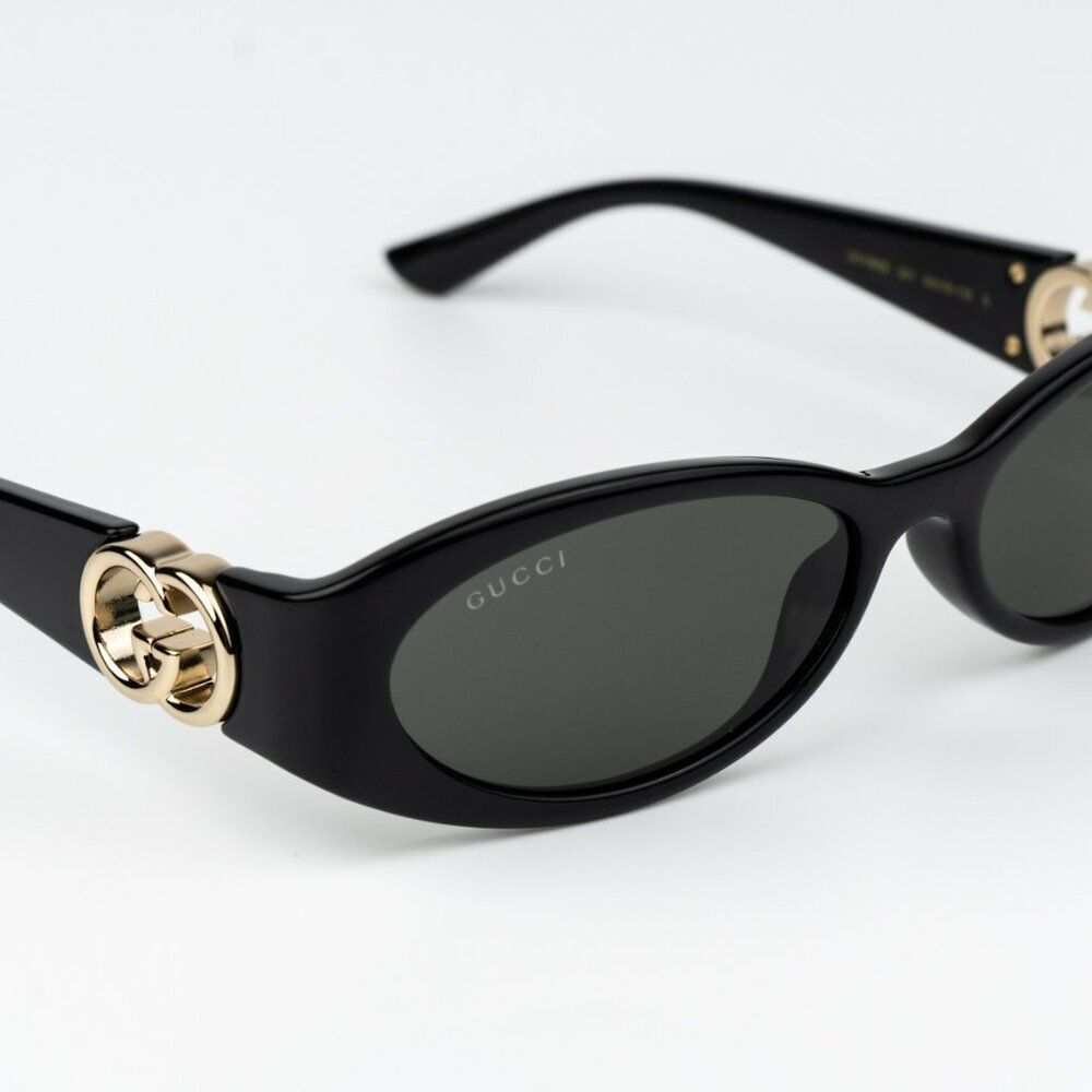 Gucci Men Sunglasses Black Grey Oval GG1660S 001 BRAND NEW - Picture 6 of 13
